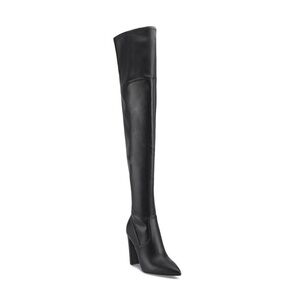 NEW Marc Fisher LTD Garalyn 2 Black Embossed Over-The-Knee Boots Size 7.5 M
